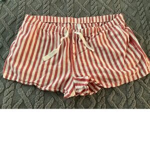 Stars Above Red White Striped Pajama Shorts Drawstring Chord  XXL